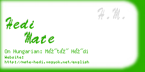 hedi mate business card